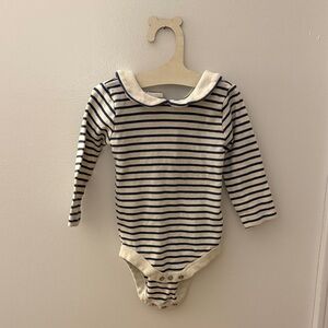 Baby Boden Striped Navy and White Kids One Piece